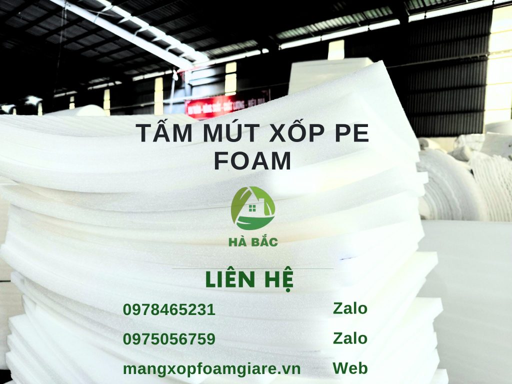Tấm Mút Xốp PE Foam 5cm 50mm Tấm Mút Xốp PE Foam 5cm 50mm