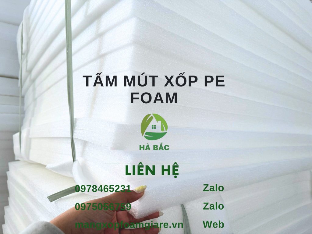 Tấm Mút Xốp PE Foam 5cm 50mm Tấm Mút Xốp PE Foam 5cm 50mm