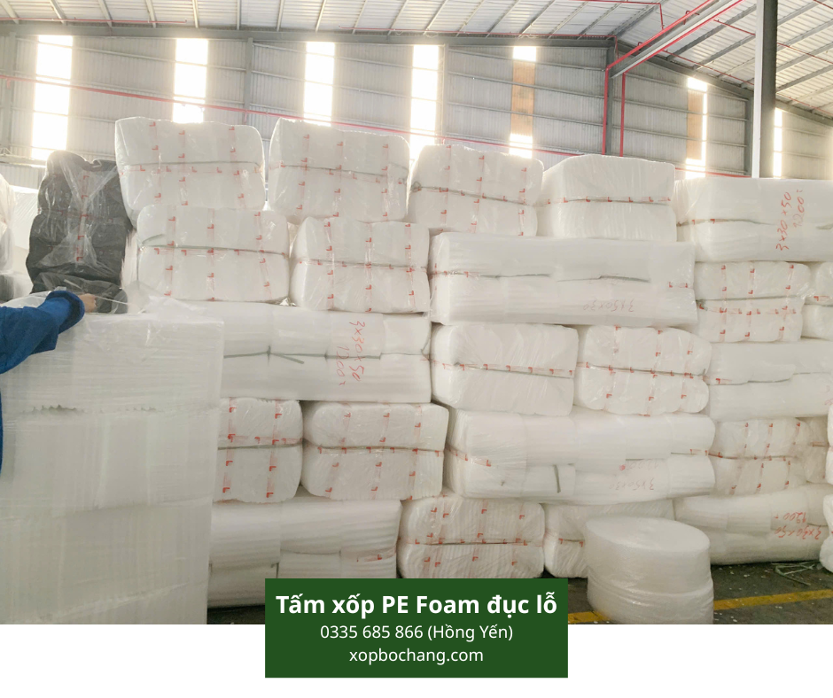 Tấm xốp PE Foam đục lỗ Tấm xốp PE Foam đục lỗ