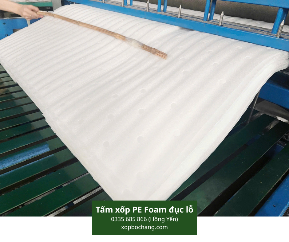 Tấm xốp PE Foam đục lỗ Tấm xốp PE Foam đục lỗ