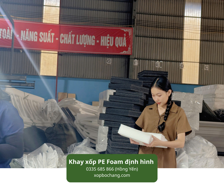 Khay xốp PE Foam định hình