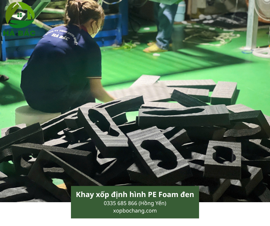 Khay xốp định hình PE Foam đen