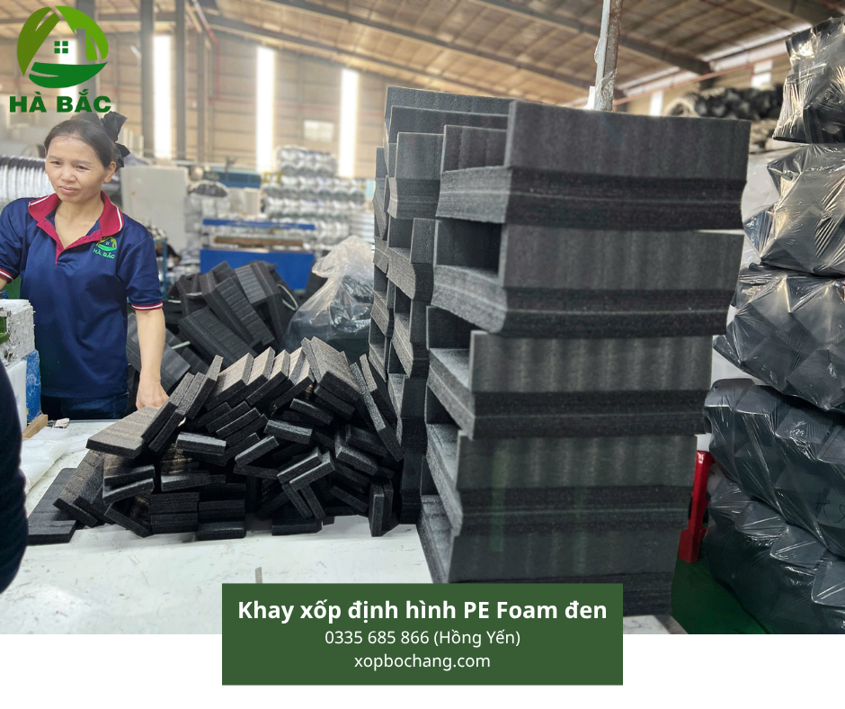 Khay xốp định hình PE Foam đen