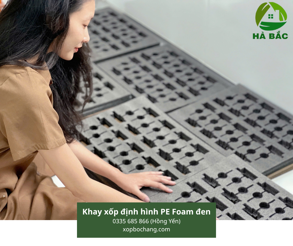 Khay xốp định hình PE Foam đen