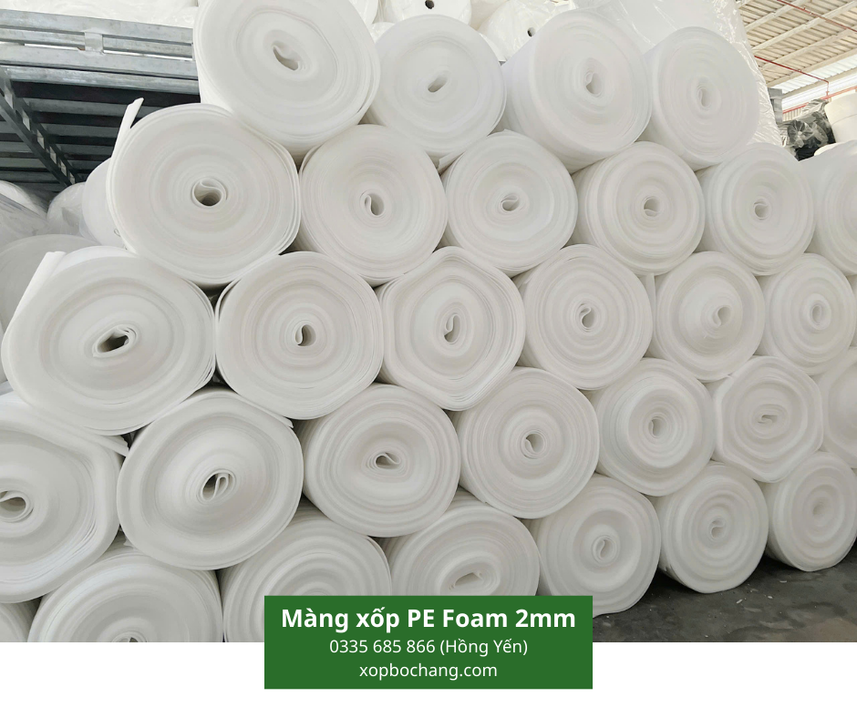 Màng xốp PE Foam 2mm Màng xốp PE Foam 2mm