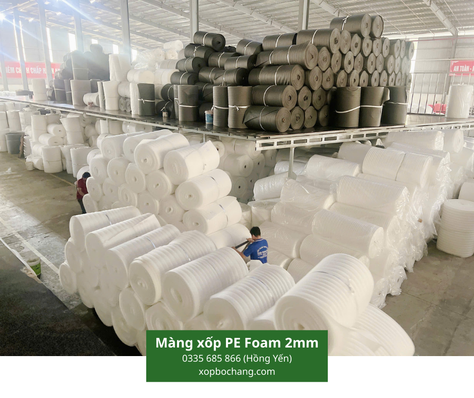 Màng xốp PE Foam 2mm Màng xốp PE Foam 2mm