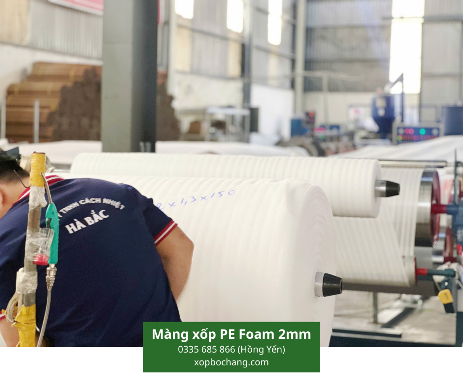 Màng xốp PE Foam 2mm Màng xốp PE Foam 2mm