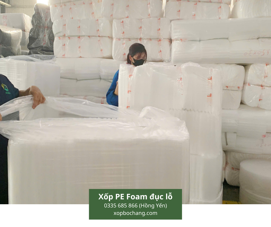 Xốp PE Foam đục lỗ Xốp PE Foam đục lỗ