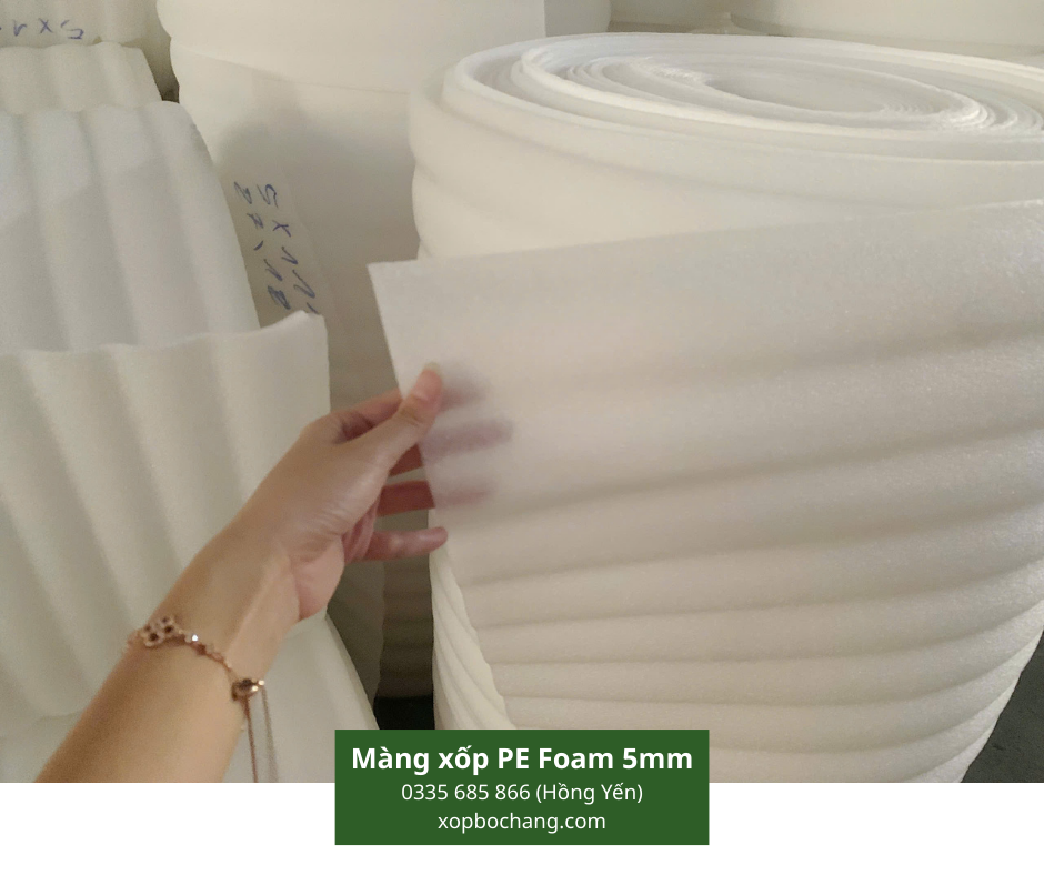 Màng xốp PE Foam 5mm Màng xốp PE Foam 5mm