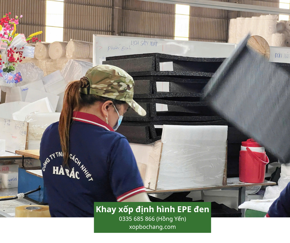 Khay xốp định hình EPE đen