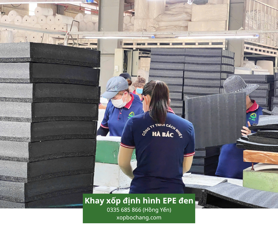 Khay xốp định hình EPE đen