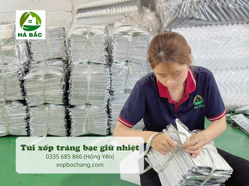 Túi xốp tráng bạc giữ nhiệt Túi xốp tráng bạc giữ nhiệt