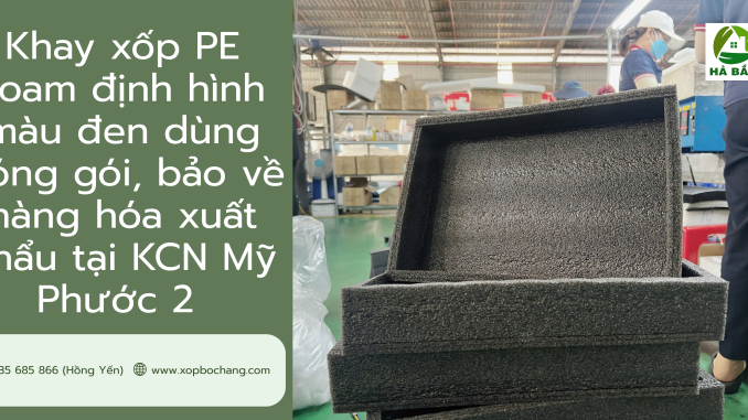 Khay xốp PE Foam định hình màu đen Khay xốp PE Foam định hình màu đen