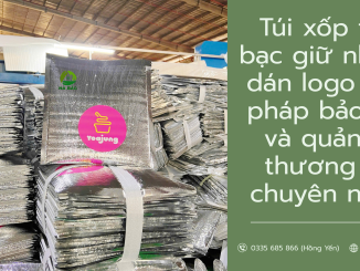 Túi xốp tráng bạc giữ nhiệt có dán logo