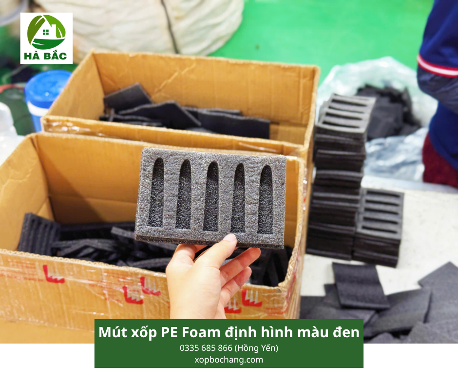 Mút xốp định hình PE Foam màu đen Mút xốp định hình PE Foam màu đen