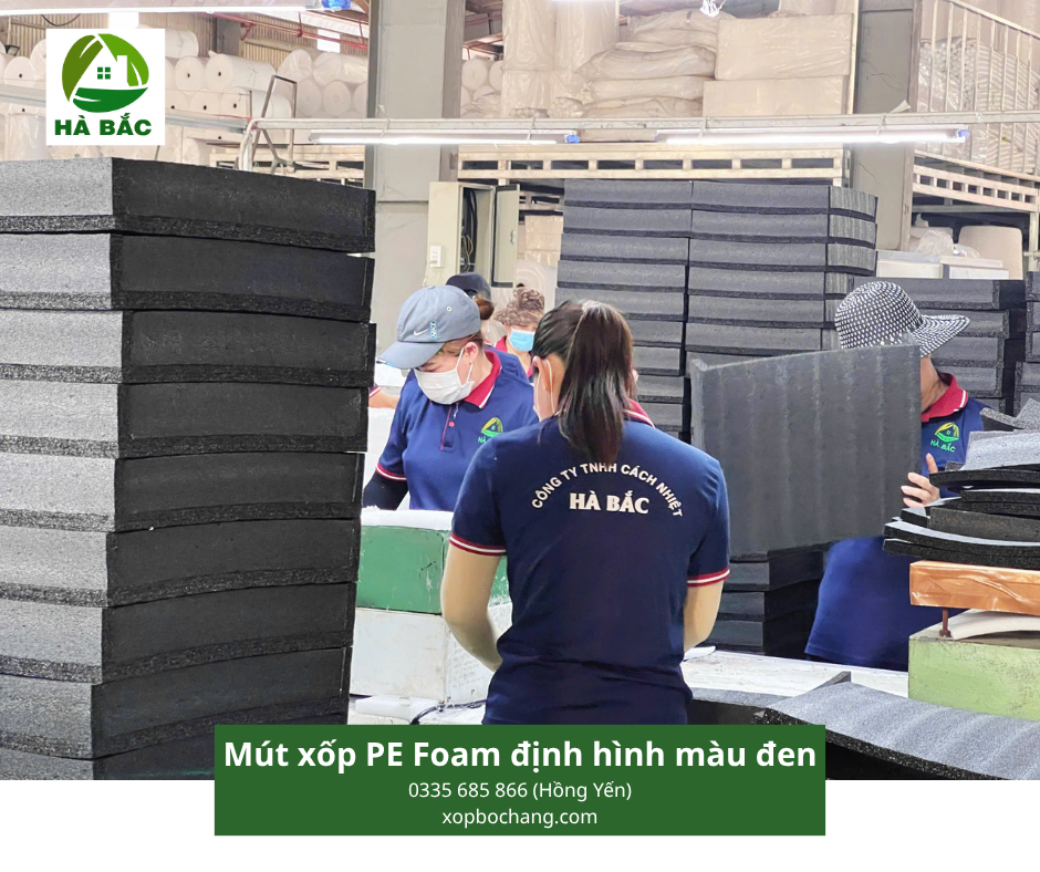Mút xốp định hình PE Foam màu đen Mút xốp định hình PE Foam màu đen