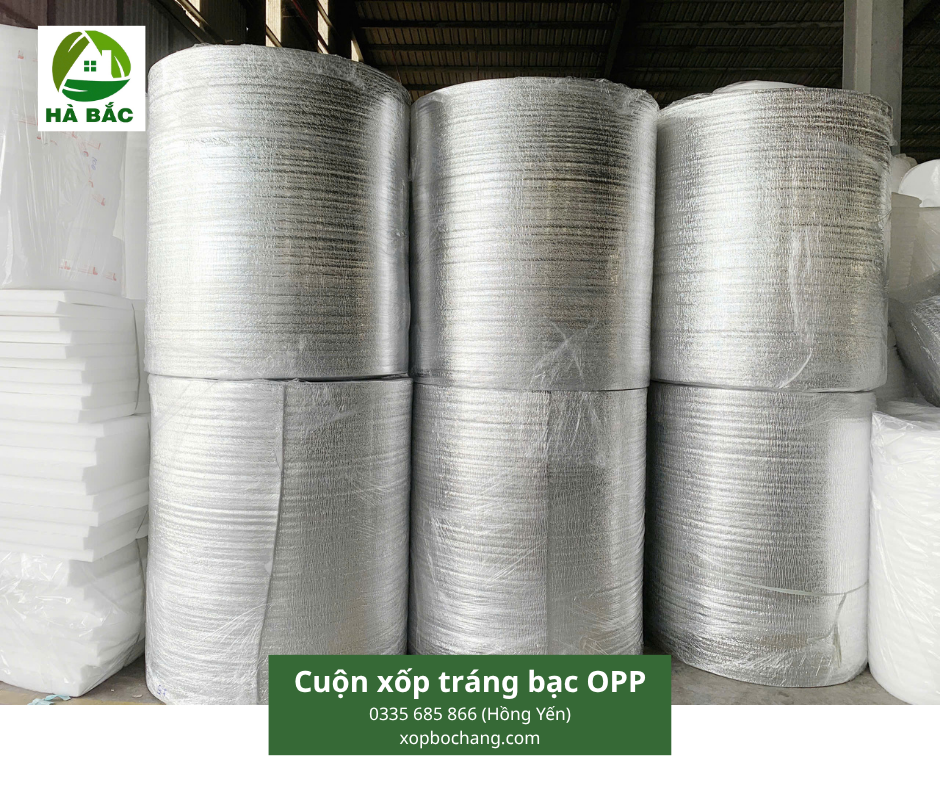 Cuộn xốp tráng bạc OPP cách nhiệt Cuộn xốp tráng bạc OPP cách nhiệt