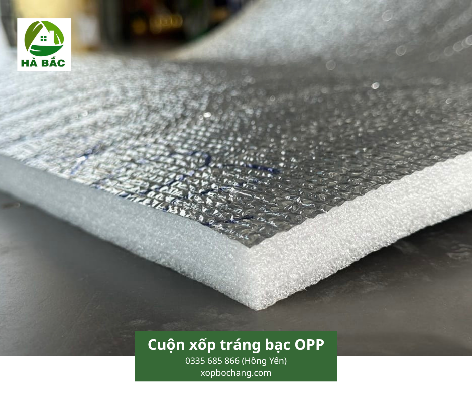 Cuộn xốp tráng bạc OPP cách nhiệt Cuộn xốp tráng bạc OPP cách nhiệt