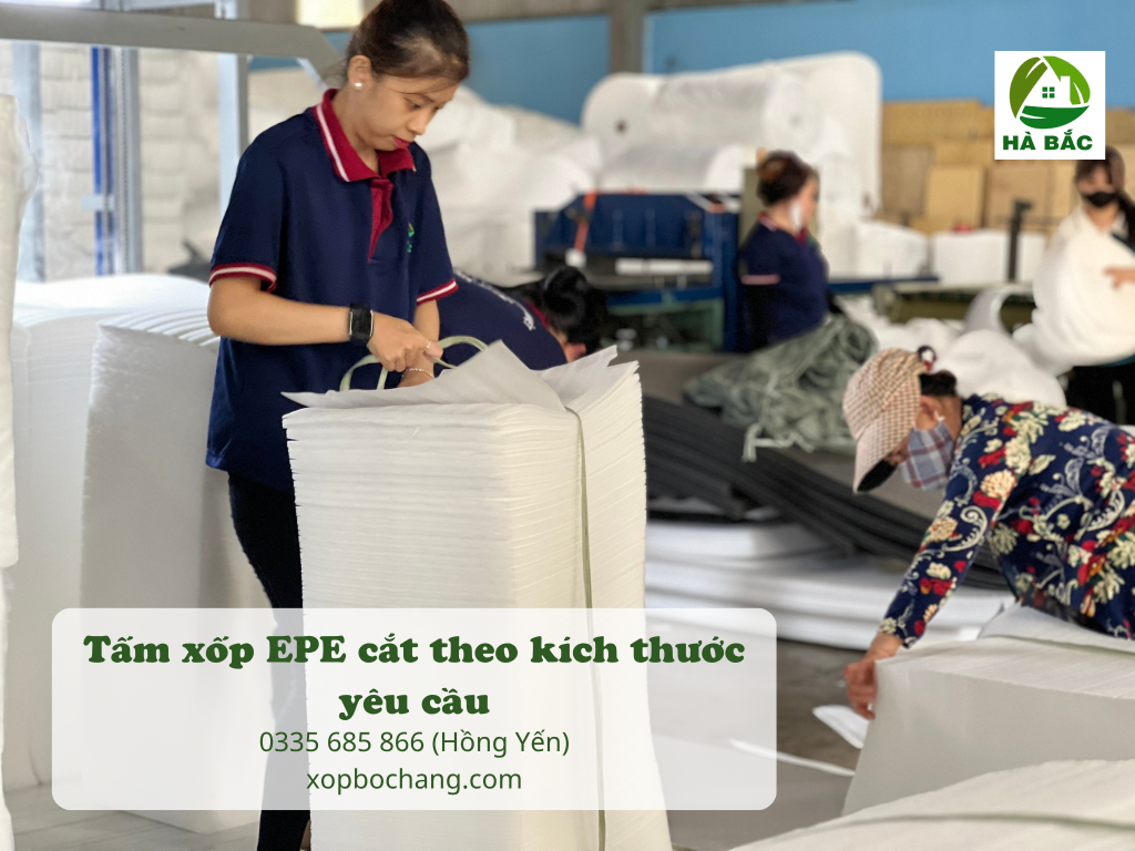 Tấm xốp EPE cắt theo kích thước yêu cầu Tấm xốp EPE cắt theo kích thước yêu cầu