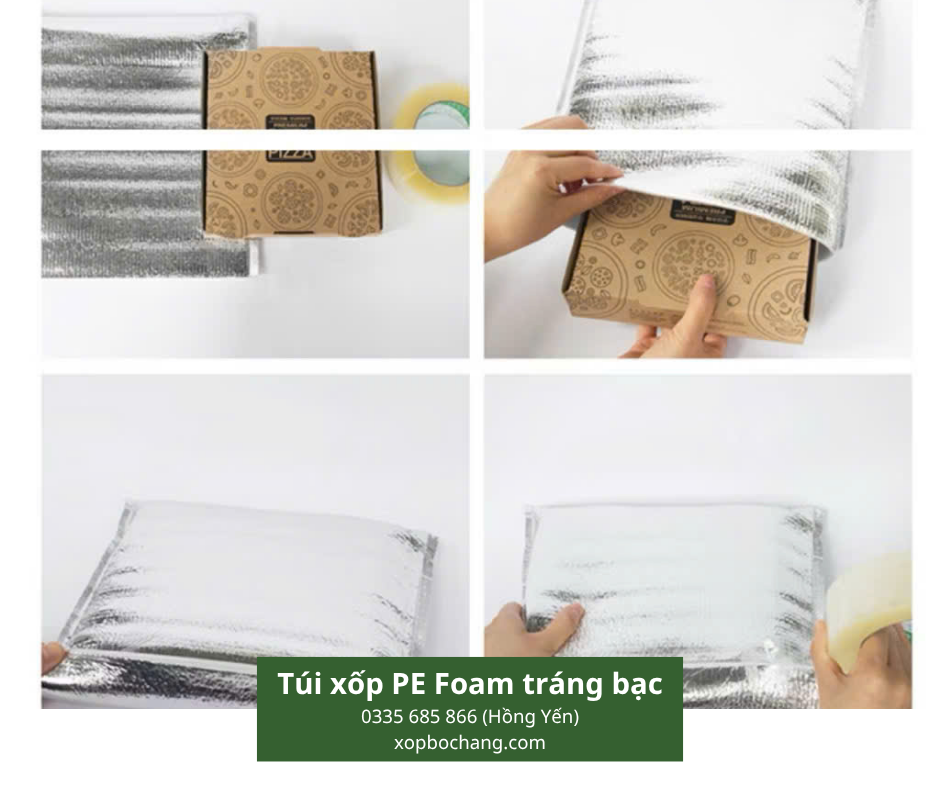 Túi xốp PE Foam tráng bạc Túi xốp PE Foam tráng bạc