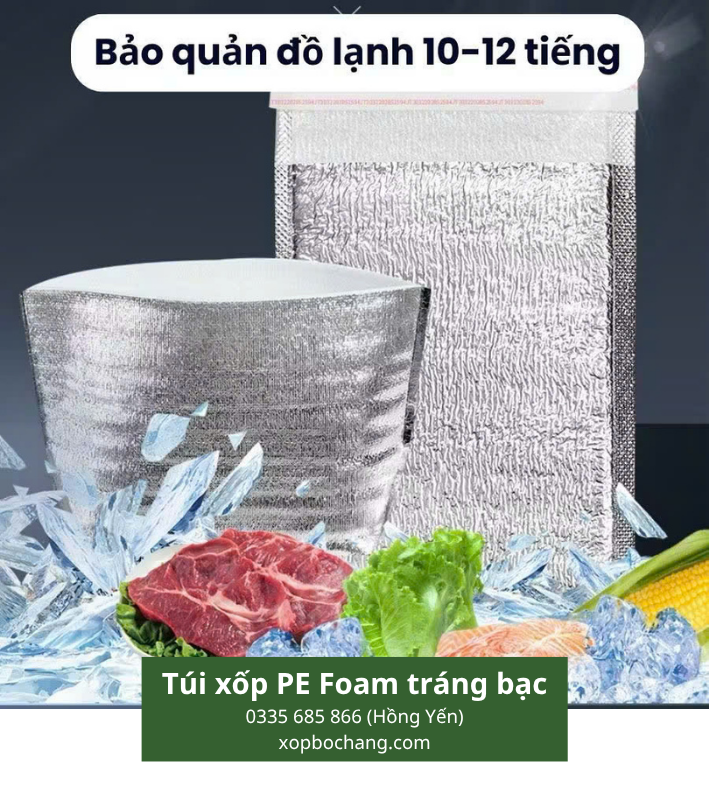 Túi xốp PE Foam tráng bạc Túi xốp PE Foam tráng bạc