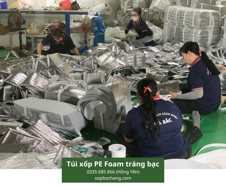 Túi xốp PE Foam tráng bạc Túi xốp PE Foam tráng bạc