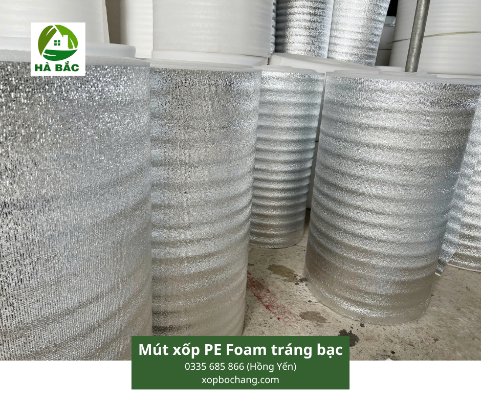 Mút xốp PE Foam tráng bạc