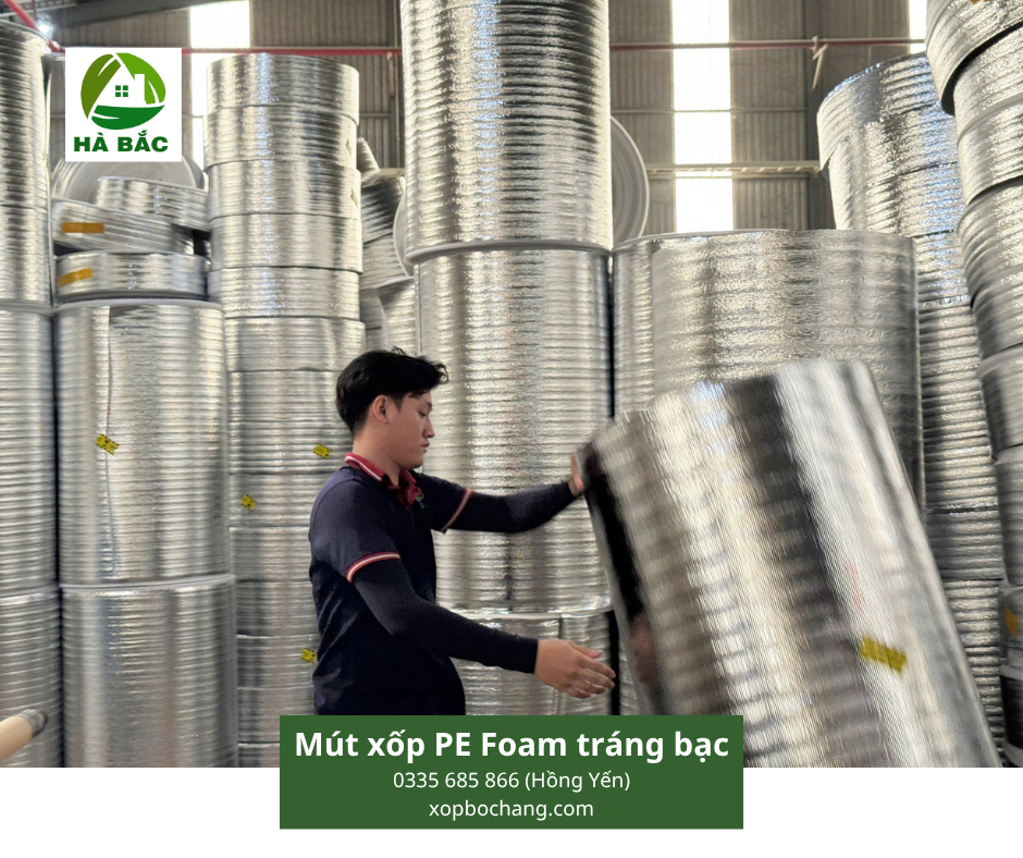 Mút xốp PE Foam tráng bạc