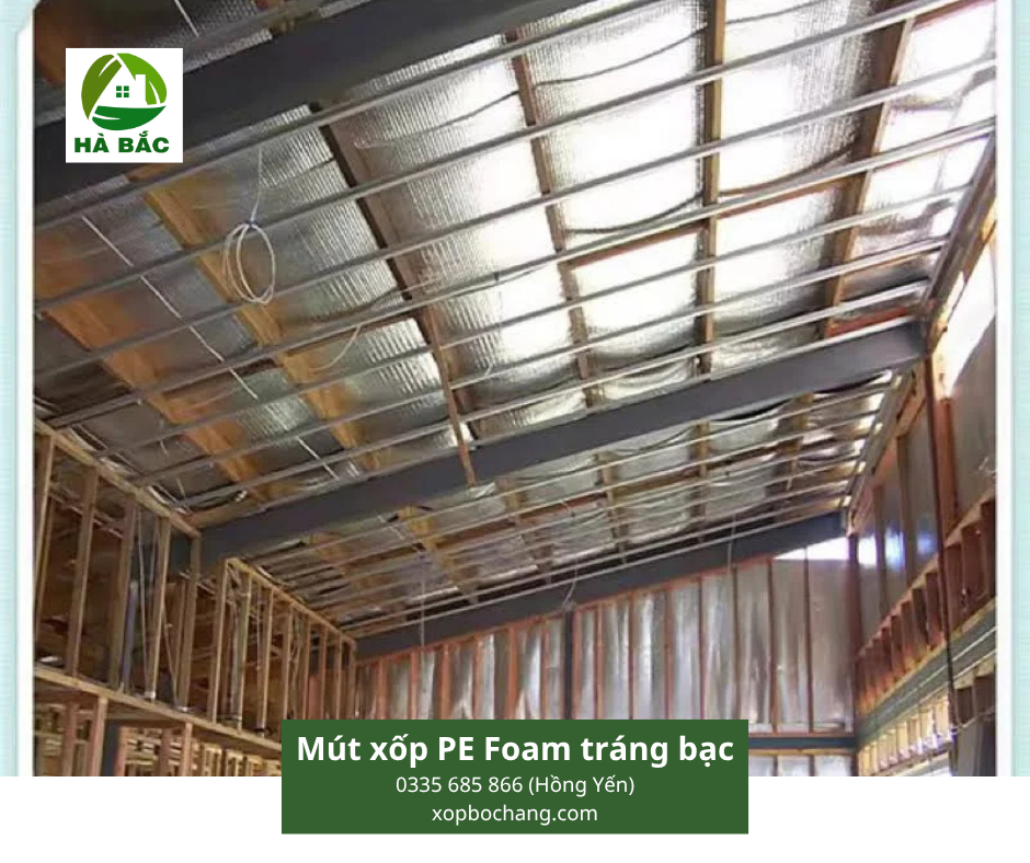 Mút xốp PE Foam tráng bạc