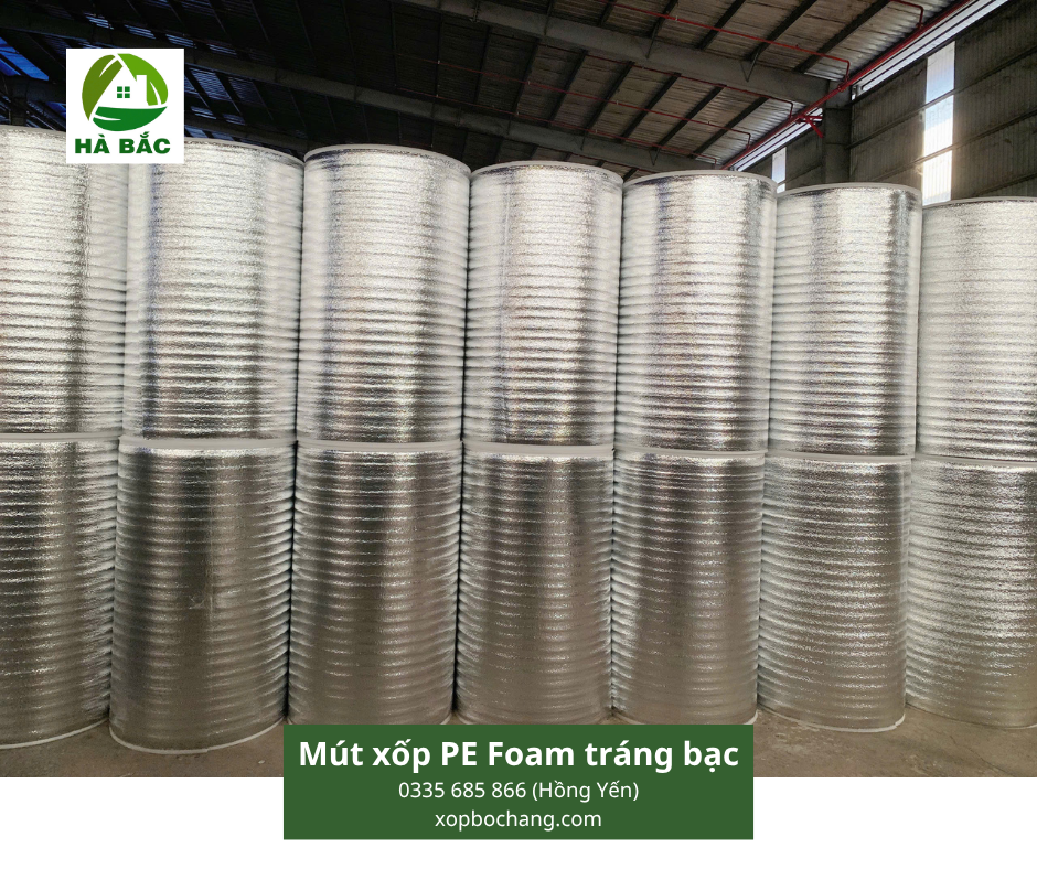 Mút xốp PE Foam tráng bạc
