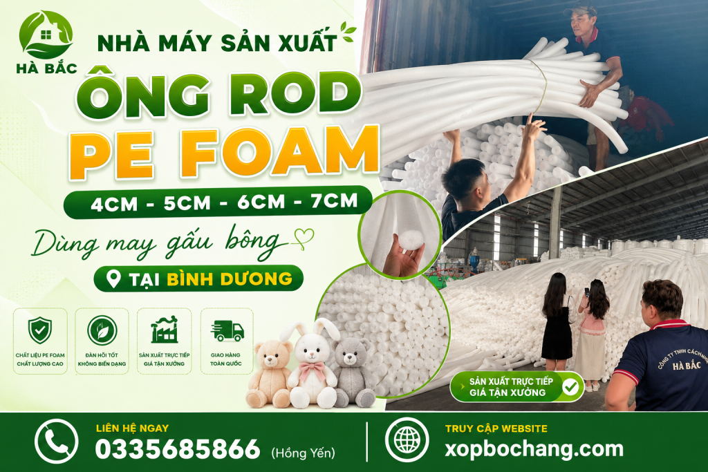 Ống rod PE Foam Ống rod PE Foam