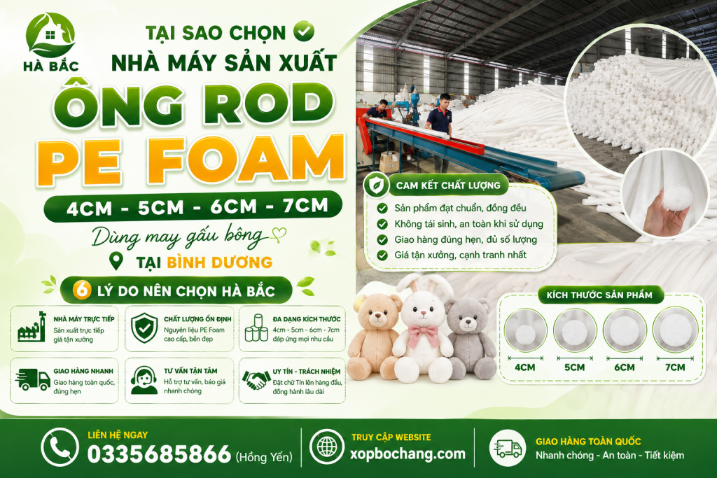 Ống rod PE Foam Ống rod PE Foam