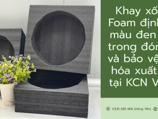 Khay xốp PE Foam định hình màu đen