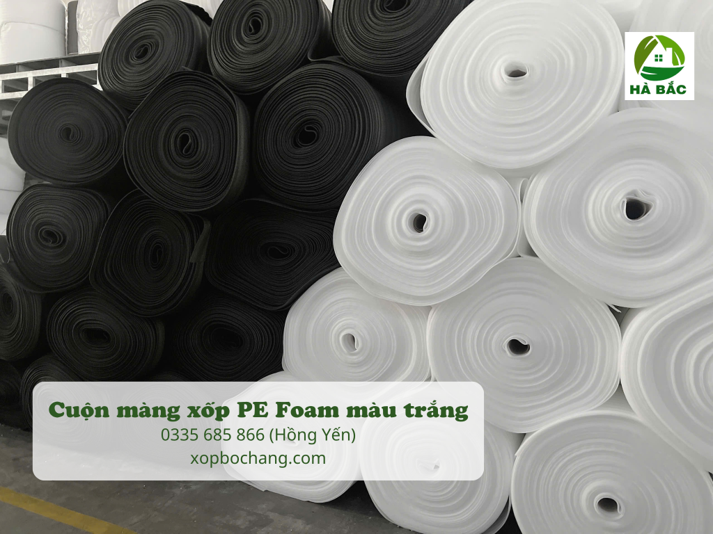 Cuộn màng xốp PE Foam màu đen Cuộn màng xốp PE Foam màu đen