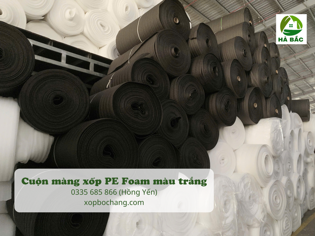 Cuộn màng xốp PE Foam màu đen Cuộn màng xốp PE Foam màu đen
