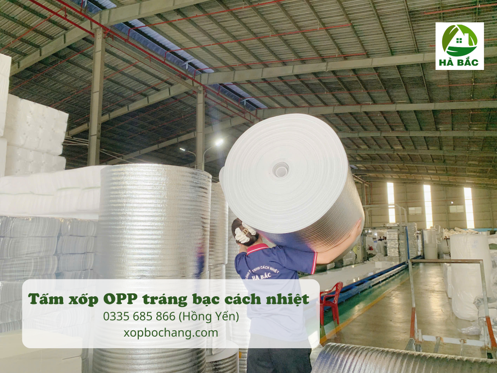 tấm xốp OPP tráng bạc cách nhiệt tấm xốp OPP tráng bạc cách nhiệt