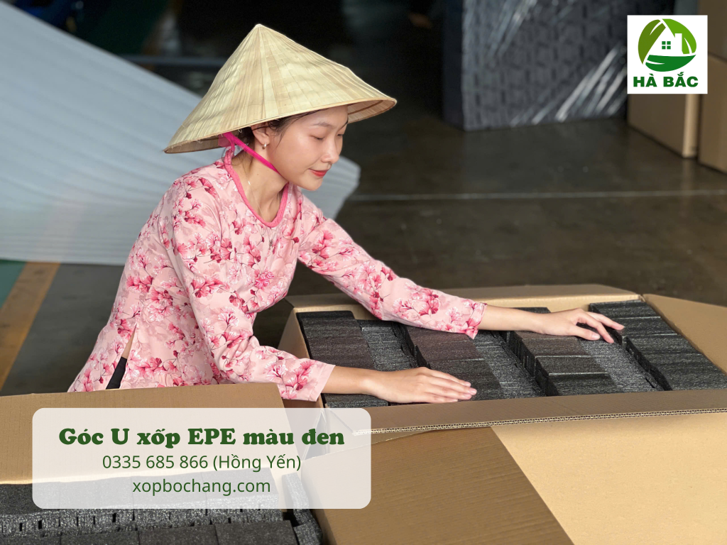 Góc U xốp EPE màu đen Góc U xốp EPE màu đen