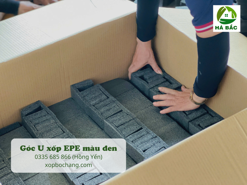 Góc U xốp EPE màu đen Góc U xốp EPE màu đen