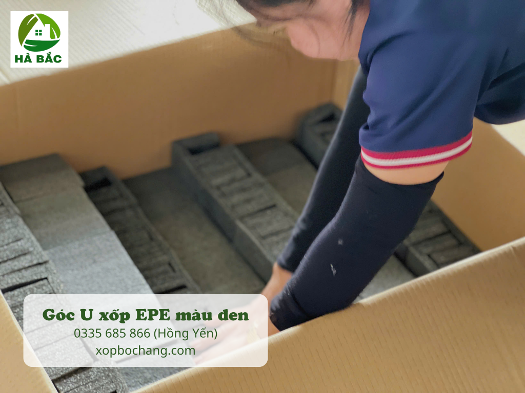 Góc U xốp EPE màu đen Góc U xốp EPE màu đen