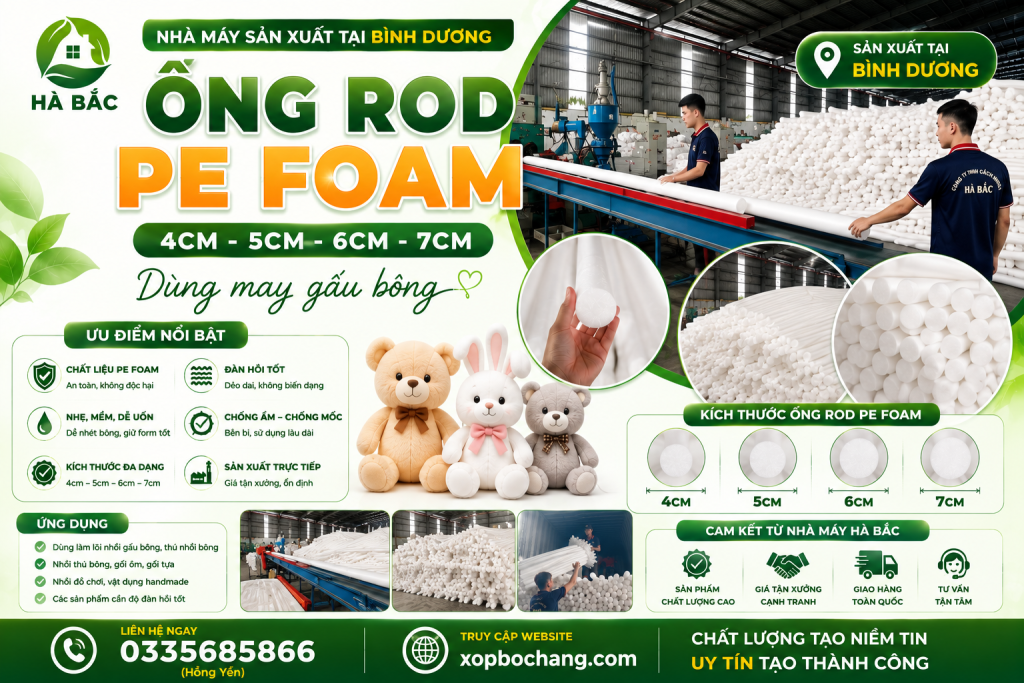 Ống rod PE Foam Ống rod PE Foam