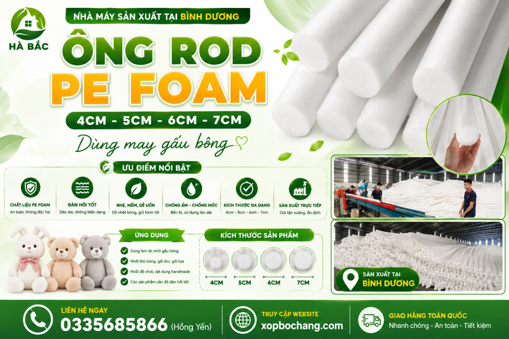 Ống rod PE Foam Ống rod PE Foam