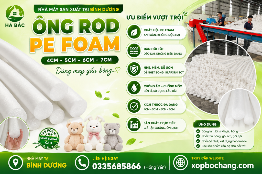 Ống rod PE Foam Ống rod PE Foam