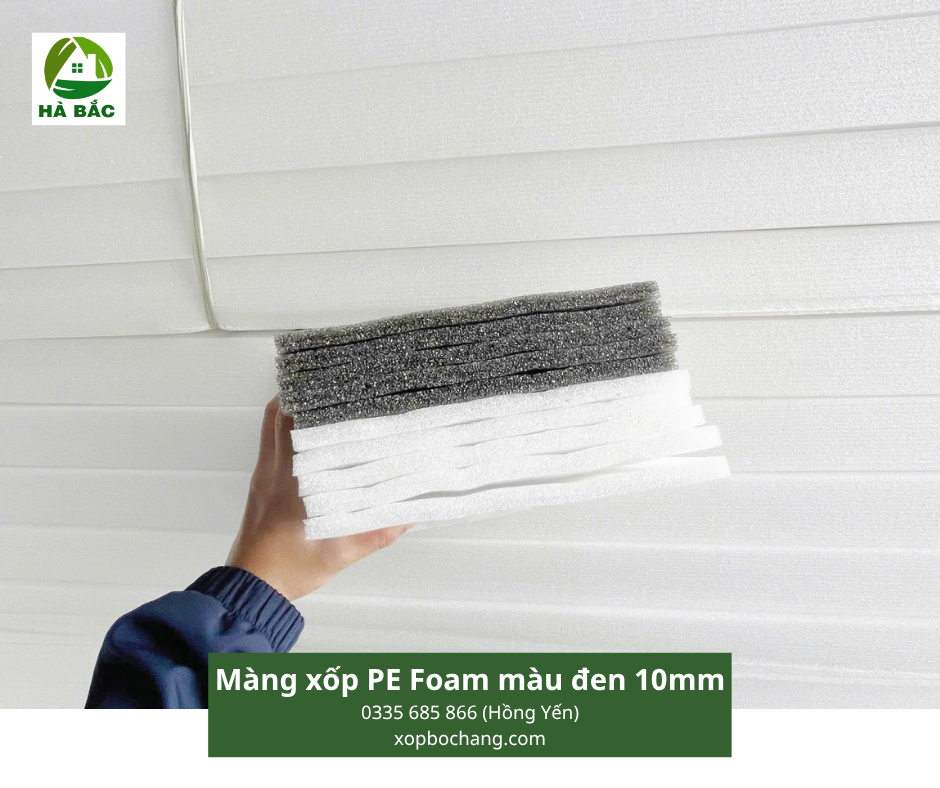 Màng xốp PE Foam màu đen 10mm Màng xốp PE Foam màu đen 10mm
